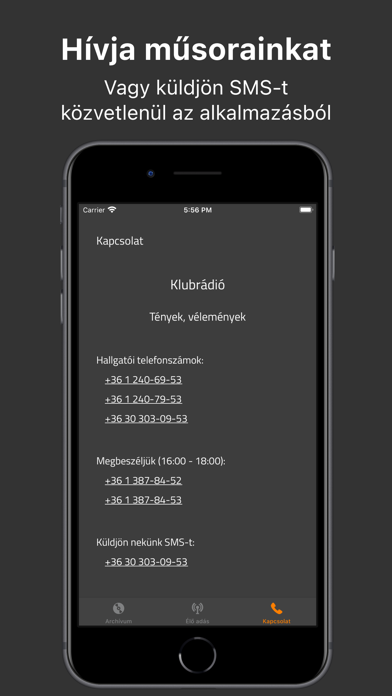 Klubrádió Screenshot