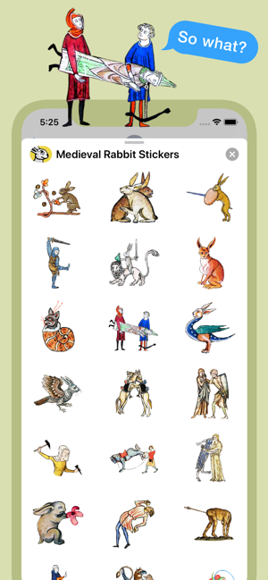 ‎Medieval Rabbit Stickers Screenshot