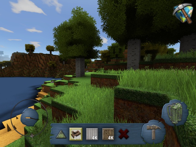 Picture of a blocky earth, minecraft style