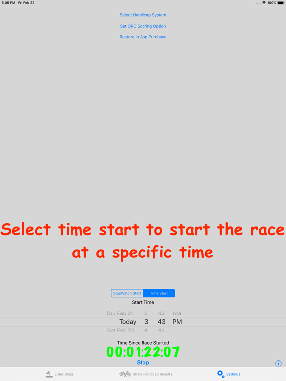 Sailing Handicap Calculator iPad screenshot 8 - Sports app