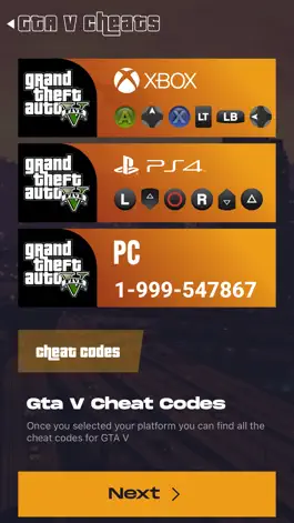 Game screenshot CHEAT CODES FOR GTA 5 (2022) apk