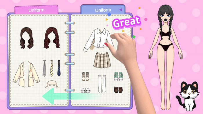 Magic paper dolls games DIY