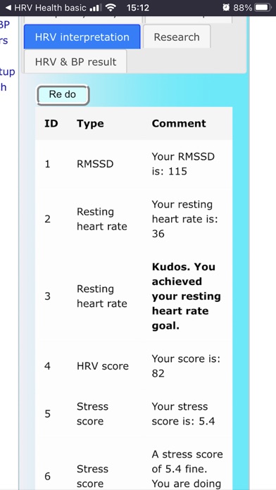 HRV Health basic Screenshot