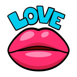 Flirty Lips Sticker