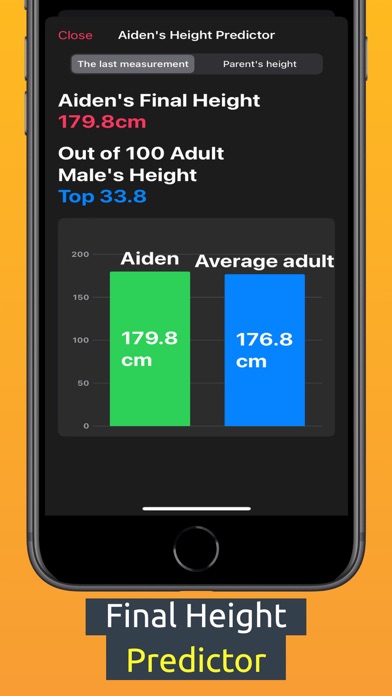 Baby Height Record Screenshot