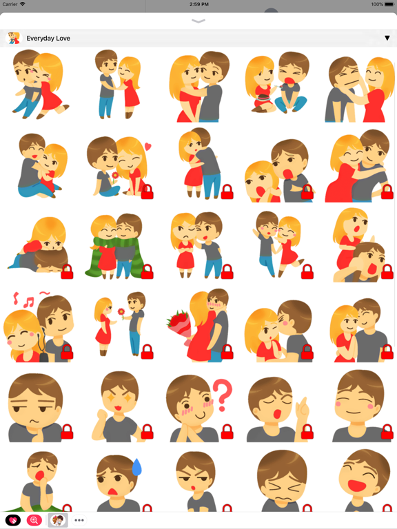 Couple Love: Cute Stickers iPad screenshot