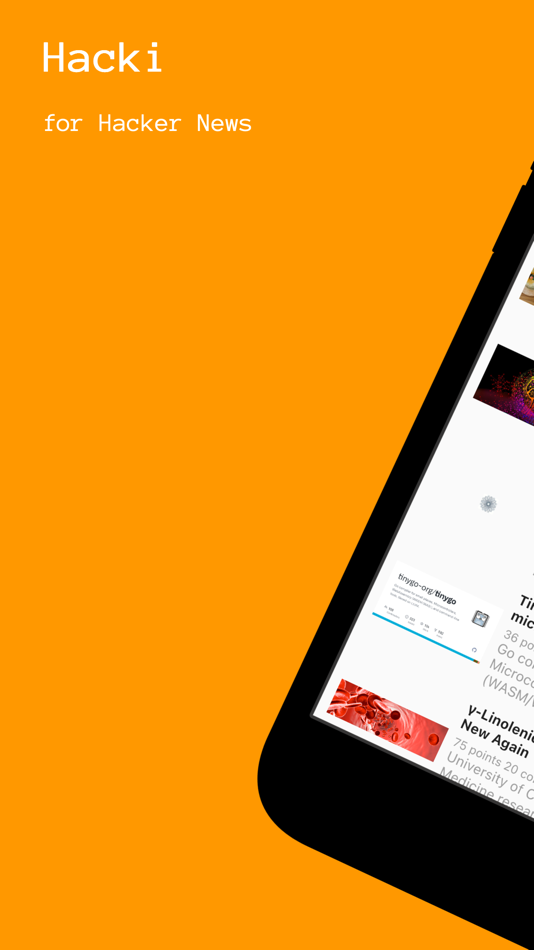 #1. Hacki for Hacker News (iOS) By: Jiaqi Feng