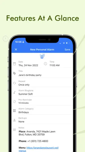 Galarm - Alarms and Reminders screenshot 2