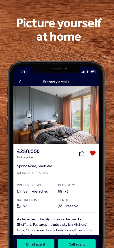 Rightmove property search - The app presents comprehensive property details, including large, inviting images and essential information like the number of bedrooms and bathrooms, for informed decision-making.