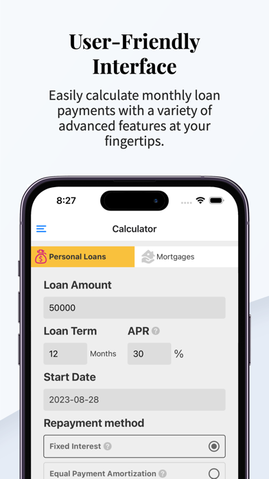 Bear Loan Calculator Screenshot