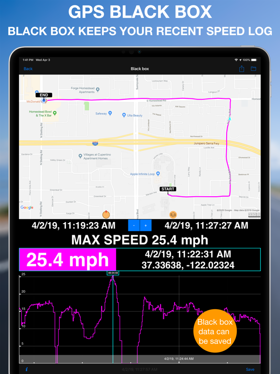 Speedometer 55 GPS Speed & HUD iPad screenshot 4 - Navigation app