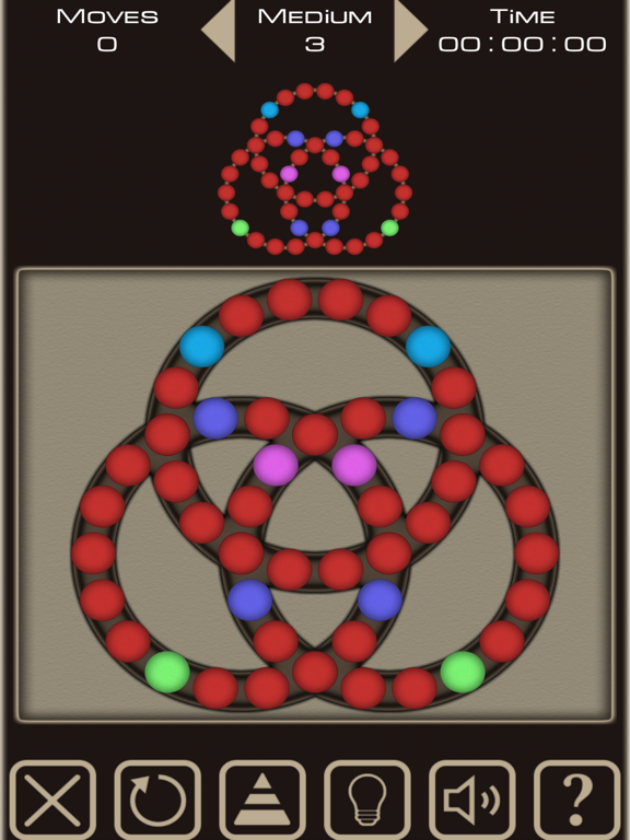 Balls on rings iPad screenshot