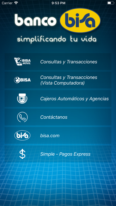 Banco BISA Screenshot