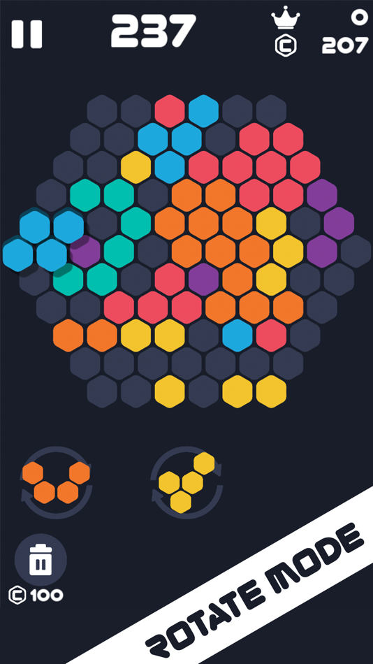 #1. Hexa 1010 :Fill Hexagon Blocks (iOS) 由: Hoang Vinh Nguyen