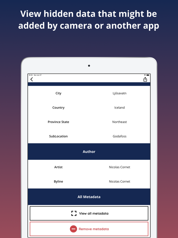 Screenshot #6 pour Photo Metadata Inspector