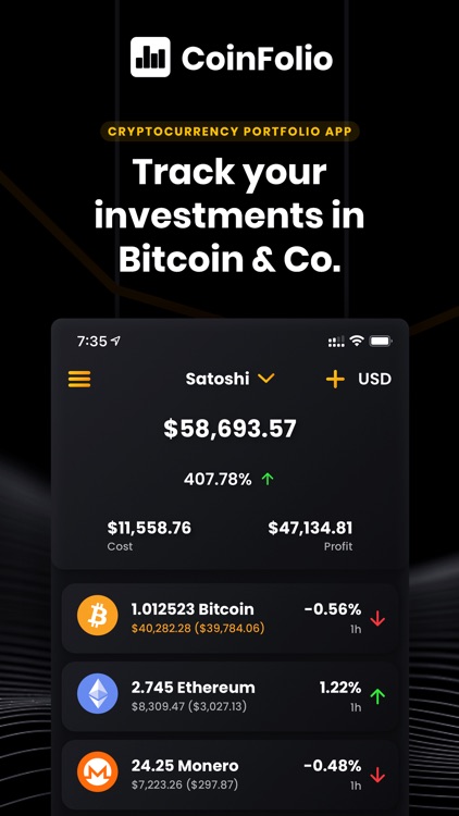 CoinFolio - Crypto Portfolio screenshot-0