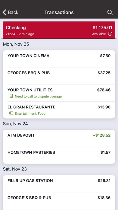 Meridian Bank Screenshot