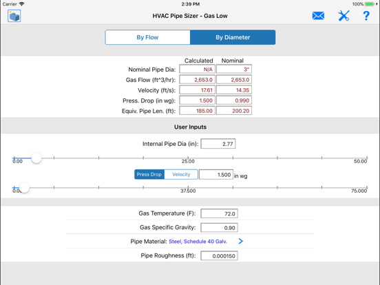 Screenshot #5 for HVAC Pipe Sizer Plus