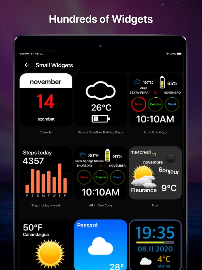 the day before - widgetopia homescreen widgets for iPhone / iPad / Android