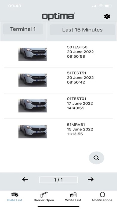 Optima ALPR Screenshot