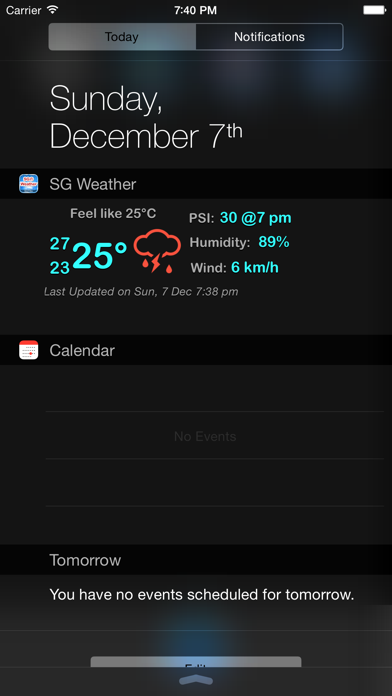 SG Weather Screenshot