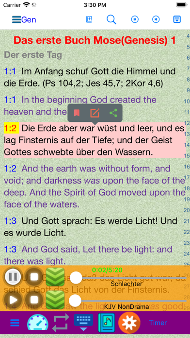 Screenshot #1 pour Deutsch Schlachter Audio Bibe