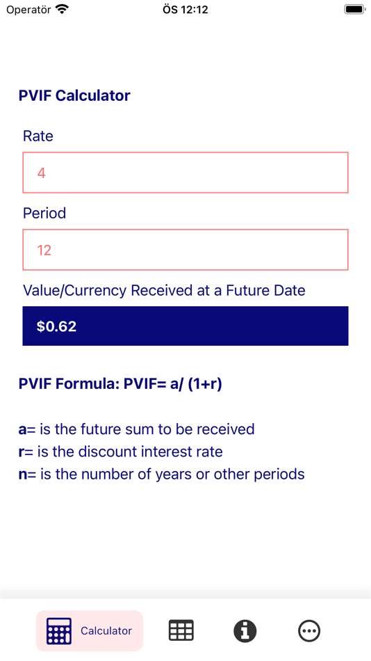 #1. PVIF Calculator & Table (iOS) By: Arsosa Network Inc.