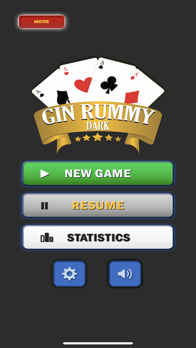 Gin Rummy Card Game Dark Screenshot