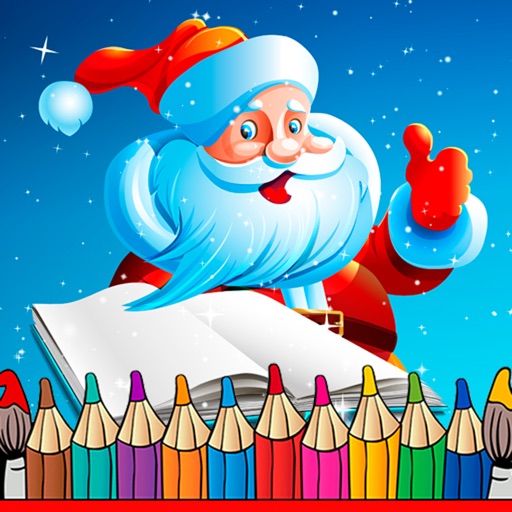 Christmas Coloring Pages Santa icon