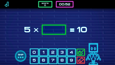 Times tables: Robot Math -E Screenshot