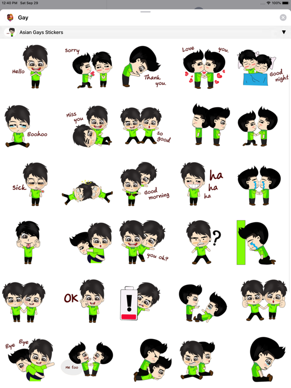 Pride Stickers • Gay Emoji iPad screenshot 6 - Stickers app