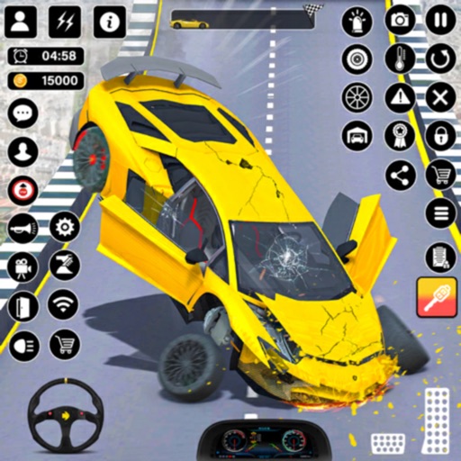 Car Crash Simulator Mega Jump iOS App