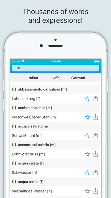 Screenshot #3 pour German Italian Dictionary +