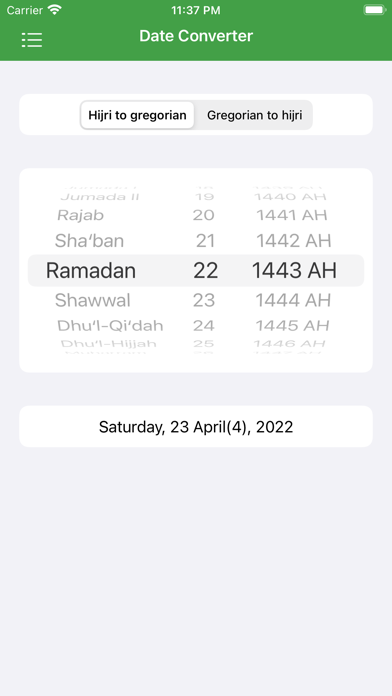 Hijri Calendar & Prayer Times Screenshot