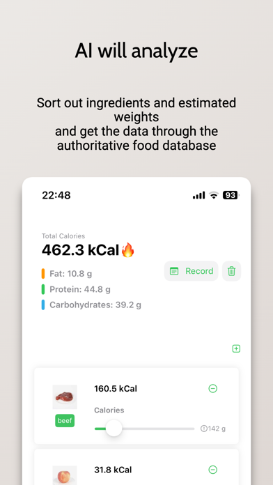 FoodCa AI-AI Food Calorie Tool Screenshot
