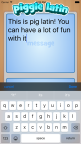 Piggie Latin screenshot