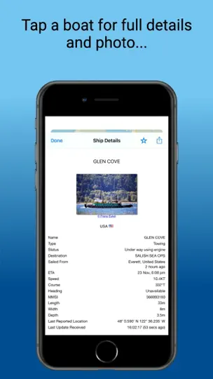 Captura de pantalla de Boat Watch Pro en iPhone 2
