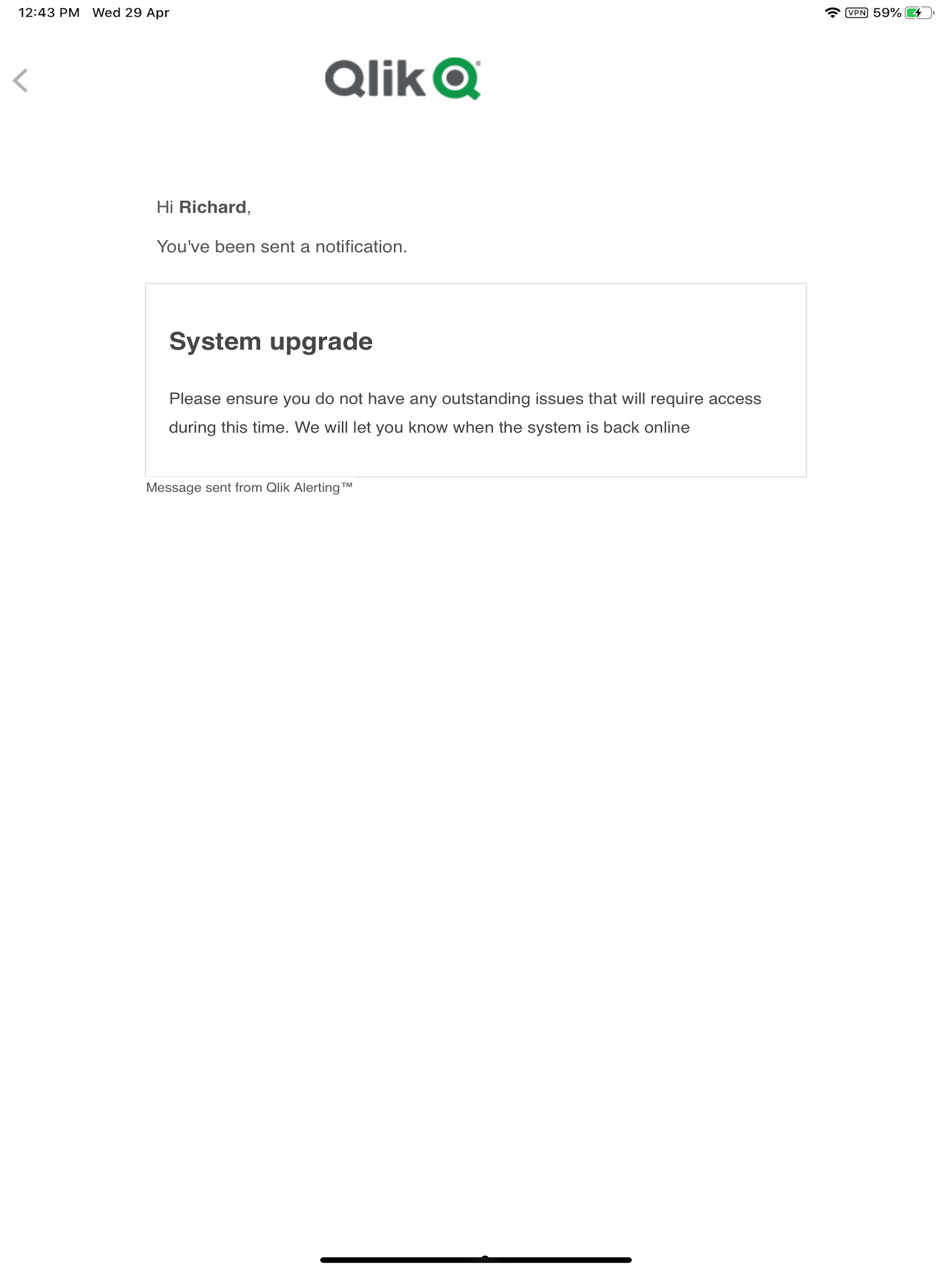 Qlik Alerting