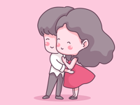 Valentine Couple Stickers