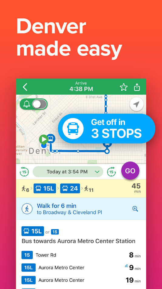 #1. Denver Transit: RTD Bus TImes (iOS) 由: Transit Now ltd