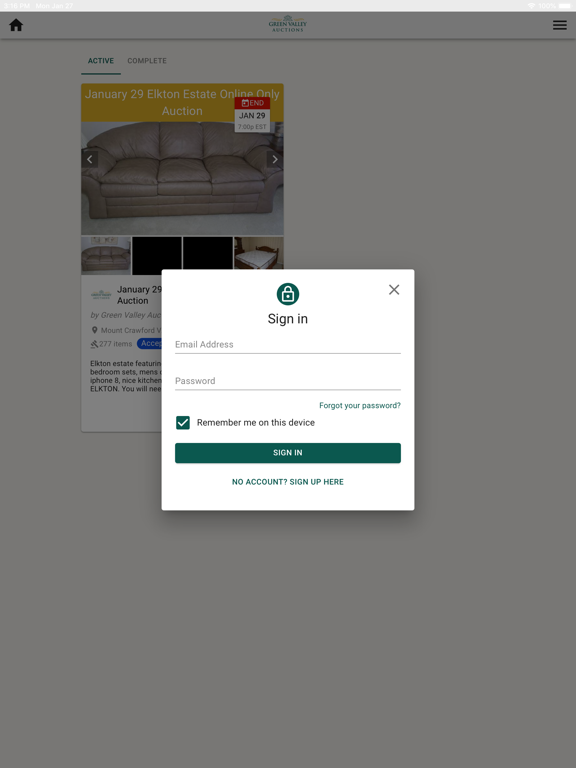 Green Valley Auctions & Moving iPad screenshot 2 - Business app