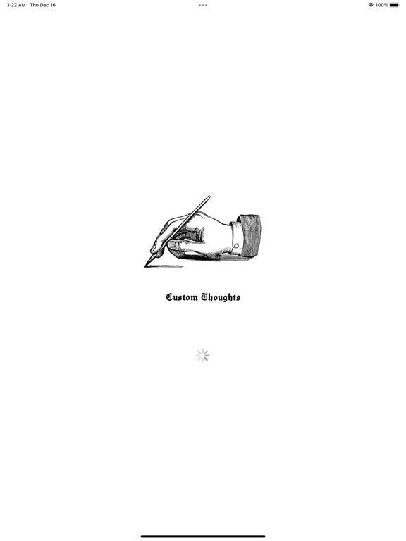 Custom Thoughts iPad screenshot 1 - Education app