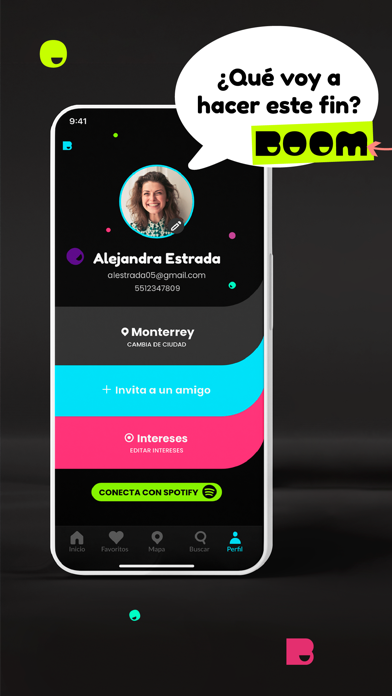 Boom: Eventos y Actividades. Screenshot