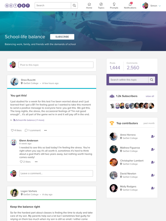 GetSet - College Success iPad screenshot 1 - Education app