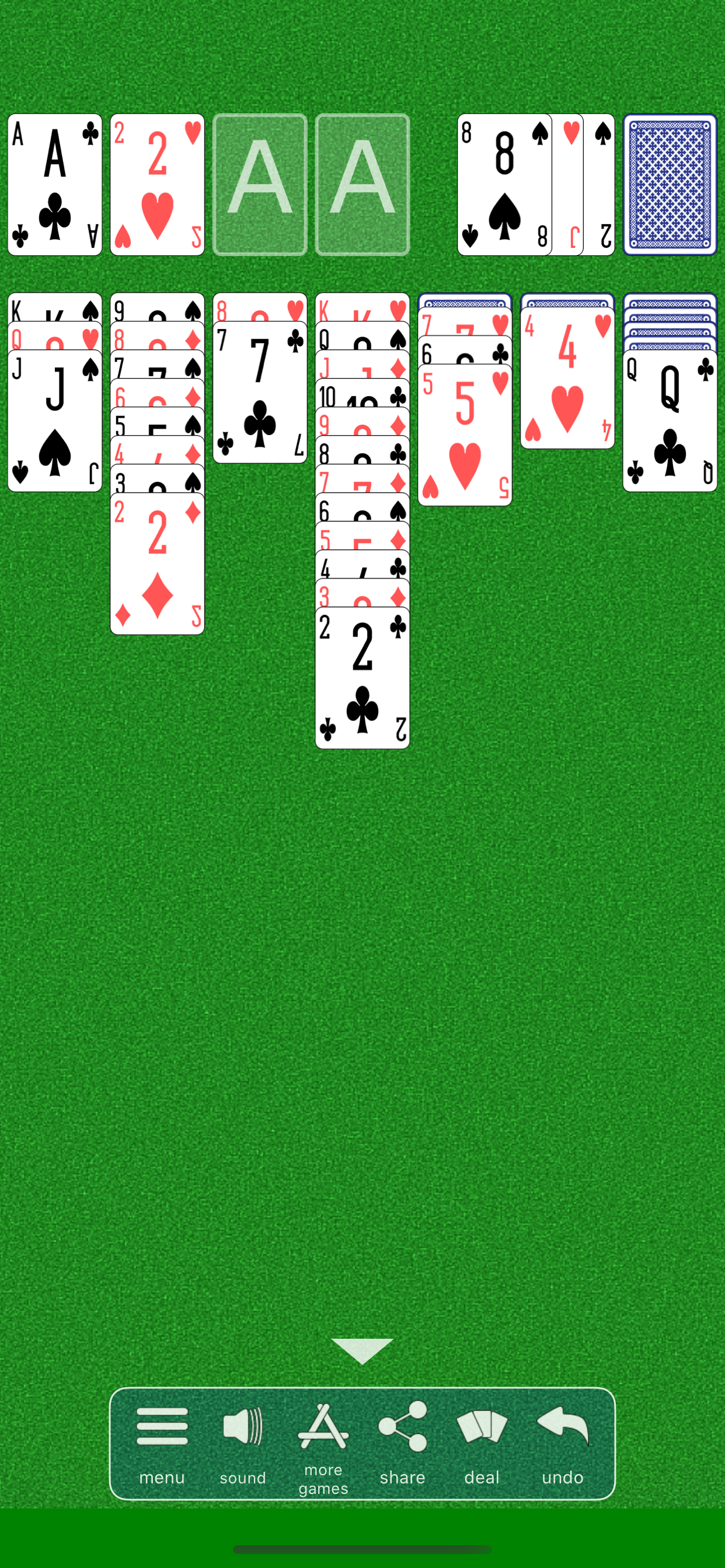 Solitaire Card Game.
