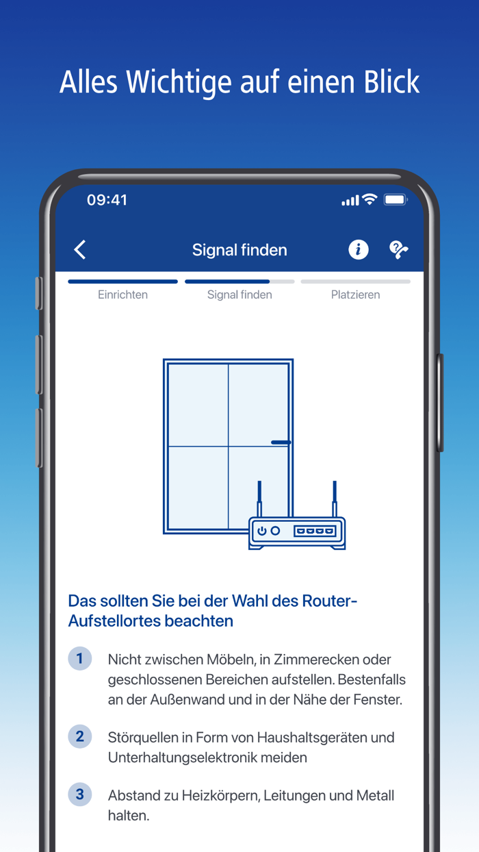 1and1 5G Signal Kompass