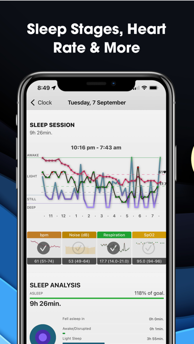 screenshot of AutoSleep Track Sleep on Watch 8