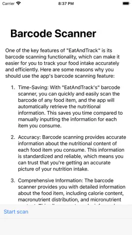 Game screenshot EatAndTrack Barcode Scanner mod apk