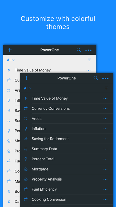 PowerOne calculator Screenshot