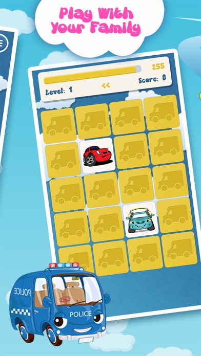 Matching family game: Cars Screenshot